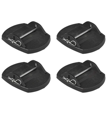 Plattar undir fætur 4 stk með stálpinna